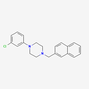 Piperazine, 1-(3-chlorophenyl)-4-(2-naphthalenylmethyl)-