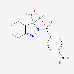(4-aminophenyl)-[3-hydroxy-3-(trifluoromethyl)-4,5,6,7-tetrahydro-3aH-indazol-2-yl]methanone