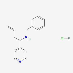 molecular formula C16H19ClN2 B1657744 N-Benzyl-1-pyridin-4-ylbut-3-en-1-amine;hydrochloride CAS No. 5801-56-9