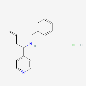 N-Benzyl-1-pyridin-4-ylbut-3-en-1-amine;hydrochloride