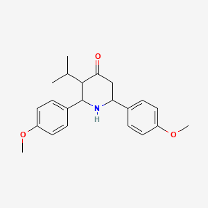 2,6-Bis(4-methoxyphenyl)-3-(propan-2-yl)piperidin-4-one