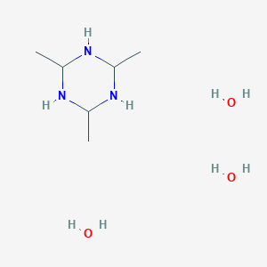 molecular formula C6H21N3O3 B165776 2,4,6-trimethyl-1,3,5-triazinane Trihydrate CAS No. 58052-80-5