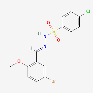 N-[(E)-(5-bromo-2-methoxyphenyl)methylideneamino]-4-chlorobenzenesulfonamide