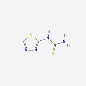 molecular formula C3H4N4S2 B1657829 1,3,4-Thiadiazol-2-yl-thiourea CAS No. 58326-37-7