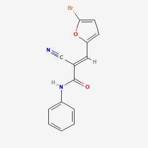 (E)-3-(5-bromofuran-2-yl)-2-cyano-N-phenylprop-2-enamide