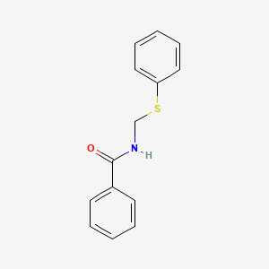 molecular formula C14H13NOS B1657840 N-[(phenylsulfanyl)methyl]benzamide CAS No. 58379-67-2