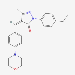 (4Z)-2-(4-ethylphenyl)-5-methyl-4-[(4-morpholin-4-ylphenyl)methylidene]pyrazol-3-one