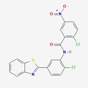 N-[5-(1,3-benzothiazol-2-yl)-2-chlorophenyl]-2-chloro-5-nitrobenzamide