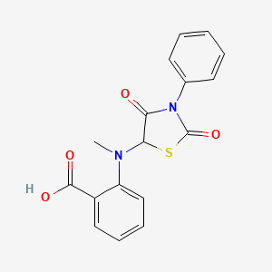 2-[(2,4-Dioxo-3-phenyl-1,3-thiazolidin-5-yl)-methylamino]benzoic acid