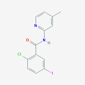 2-chloro-5-iodo-N-(4-methylpyridin-2-yl)benzamide