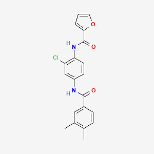 N-[2-Chloro-4-(3,4-dimethylbenzamido)phenyl]furan-2-carboxamide