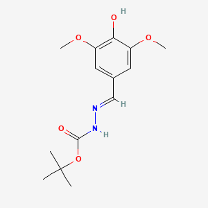 molecular formula C14H20N2O5 B1657863 tert-butyl (2E)-2-(4-hydroxy-3,5-dimethoxybenzylidene)hydrazinecarboxylate CAS No. 5843-68-5