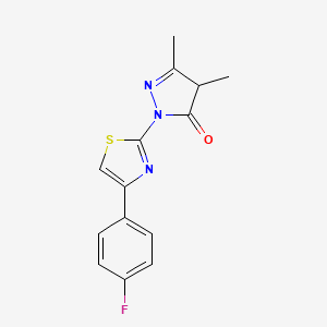 2-[4-(4-fluorophenyl)-1,3-thiazol-2-yl]-4,5-dimethyl-4H-pyrazol-3-one