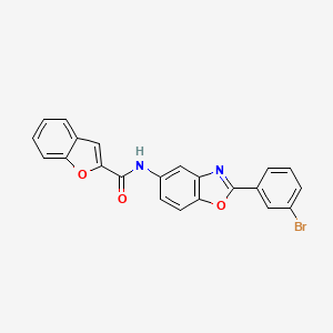 molecular formula C22H13BrN2O3 B1657869 N-[2-(3-bromophenyl)-1,3-benzoxazol-5-yl]-1-benzofuran-2-carboxamide CAS No. 5845-54-5