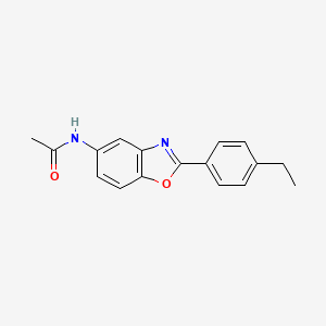 molecular formula C17H16N2O2 B1657872 N-[2-(4-ethylphenyl)benzooxazol-5-yl]acetamide CAS No. 5846-32-2