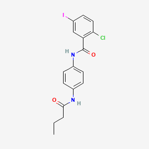 molecular formula C17H16ClIN2O2 B1657875 N-(4-Butanamidophenyl)-2-chloro-5-iodobenzamide CAS No. 5846-71-9