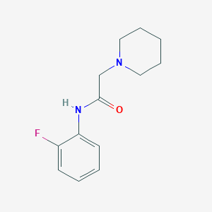 molecular formula C13H17FN2O B1657877 N-(2-fluorophenyl)-2-piperidin-1-ylacetamide CAS No. 58479-88-2