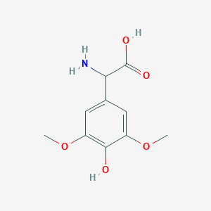molecular formula C10H13NO5 B1657899 Amino-(4-hydroxy-3,5-dimethoxy-phenyl)-acetic acid CAS No. 58576-10-6