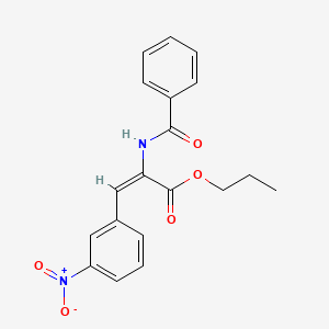 molecular formula C19H18N2O5 B1657905 propyl (E)-2-benzamido-3-(3-nitrophenyl)prop-2-enoate CAS No. 5862-04-4