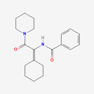 molecular formula C20H26N2O2 B1657916 N-[1-Cyclohexylidene-2-oxo-2-(piperidin-1-yl)ethyl]benzamide CAS No. 5866-52-4