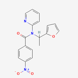 N-[1-(furan-2-yl)ethyl]-4-nitro-N-pyridin-2-ylbenzamide