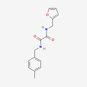 molecular formula C15H16N2O3 B1657926 N'-(furan-2-ylmethyl)-N-[(4-methylphenyl)methyl]oxamide CAS No. 5875-91-2