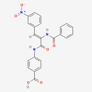 4-[[(Z)-2-benzamido-3-(3-nitrophenyl)prop-2-enoyl]amino]benzoic acid
