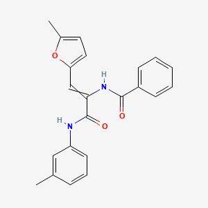 N-[3-(3-methylanilino)-1-(5-methylfuran-2-yl)-3-oxoprop-1-en-2-yl]benzamide