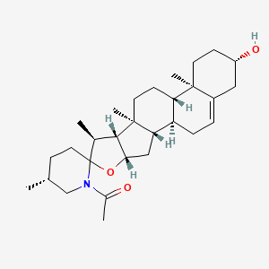 1-[(1S,2S,4S,5'R,7S,8R,9S,12S,13R,16S)-16-Hydroxy-5',7,9,13-tetramethylspiro[5-oxapentacyclo[10.8.0.02,9.04,8.013,18]icos-18-ene-6,2'-piperidine]-1'-yl]ethanone