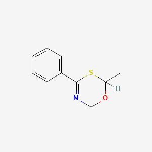 molecular formula C10H11NOS B1657965 2-Methyl-4-phenyl-6H-1,3,5-oxathiazine CAS No. 58955-85-4