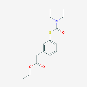 molecular formula C15H21NO3S B016580 Ethyl 2-[3-(diethylcarbamoylsulfanyl)phenyl]acetate CAS No. 67443-55-4