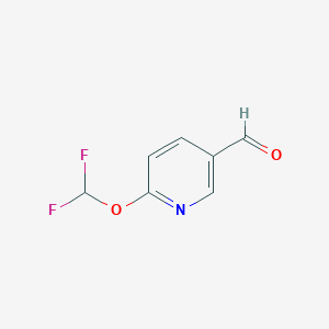 molecular formula C7H5F2NO2 B165800 6-(Difluoromethoxy)nicotinaldehyde CAS No. 1211577-99-9