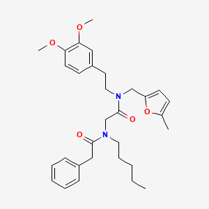 N-[2-[2-(3,4-dimethoxyphenyl)ethyl-[(5-methylfuran-2-yl)methyl]amino]-2-oxoethyl]-N-pentyl-2-phenylacetamide