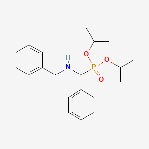 molecular formula C20H28NO3P B1658012 N-benzyl-1-di(propan-2-yloxy)phosphoryl-1-phenylmethanamine CAS No. 5921-95-9