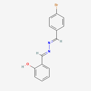 (6E)-6-({(2E)-2-[(4-Bromophenyl)methylidene]hydrazinyl}methylidene)cyclohexa-2,4-dien-1-one