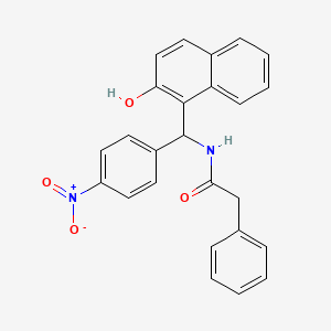 N-[(2-Hydroxynaphthalen-1-yl)(4-nitrophenyl)methyl]-2-phenylacetamide