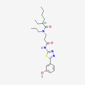 2-Ethyl-N-(3-{[5-(3-methoxyphenyl)-1,3,4-thiadiazol-2-yl]amino}-3-oxopropyl)-N-propylhexanamide
