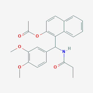 [1-[(3,4-Dimethoxyphenyl)-(propanoylamino)methyl]naphthalen-2-yl] acetate