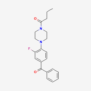 1-[4-(4-Benzoyl-2-fluorophenyl)piperazin-1-yl]butan-1-one