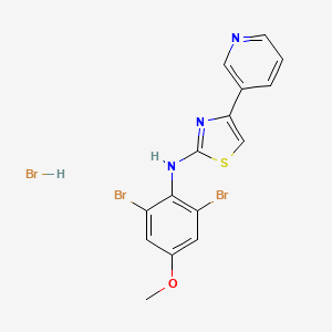 N-(2,6-Dibromo-4-methoxyphenyl)-4-pyridin-3-yl-1,3-thiazol-2-amine;hydrobromide