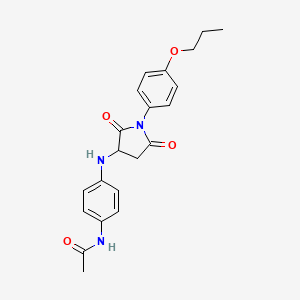 N-(4-{[(3R)-2,5-dioxo-1-(4-propoxyphenyl)pyrrolidin-3-yl]amino}phenyl)acetamide