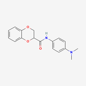 molecular formula C17H18N2O3 B1658058 N-[4-(Dimethylamino)phenyl]-2,3-dihydro-1,4-benzodioxine-3-carboxamide CAS No. 5933-80-2