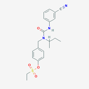 [4-[[Butan-2-yl-[(3-cyanophenyl)carbamoyl]amino]methyl]phenyl] ethanesulfonate
