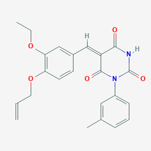 (5Z)-5-[(3-ethoxy-4-prop-2-enoxyphenyl)methylidene]-1-(3-methylphenyl)-1,3-diazinane-2,4,6-trione