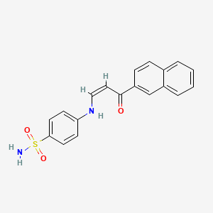 molecular formula C19H16N2O3S B1658113 4-(3-Naphthalen-2-yl-3-oxo-propenylamino)-benzenesulfonamide CAS No. 5966-68-7