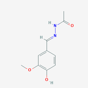 molecular formula C10H12N2O3 B1658117 Acetic (4-hydroxy-3-methoxybenzylidene)hydrazide CAS No. 59670-55-2