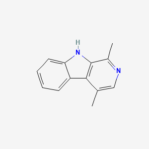 molecular formula C13H12N2 B1658128 9H-Pyrido[3,4-b]indole, 1,4-dimethyl- CAS No. 59715-20-7