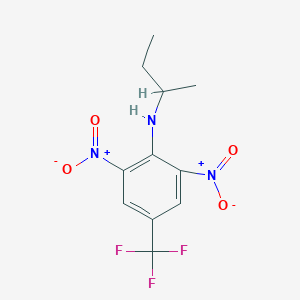 molecular formula C11H12F3N3O4 B1658134 N-(butan-2-yl)-2,6-dinitro-4-(trifluoromethyl)aniline CAS No. 5973-55-7