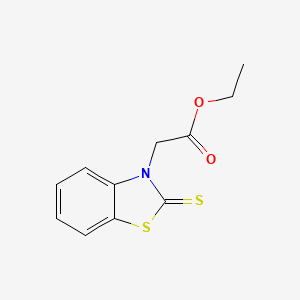 molecular formula C11H11NO2S2 B1658148 Ethyl 2-(2-sulfanylidene-1,3-benzothiazol-3-yl)acetate CAS No. 59794-33-1