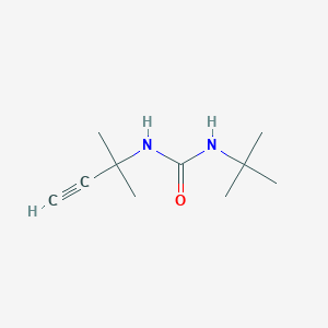 molecular formula C10H18N2O B1658164 N-tert-Butyl-N'-(2-methylbut-3-yn-2-yl)urea CAS No. 59863-61-5